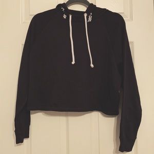 H&M black crop hoodie Power to the Girls